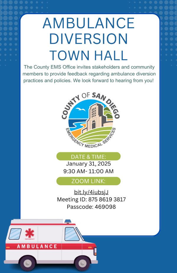 Ambulance Diversion Town Hall Flier